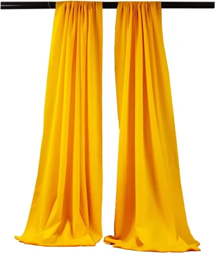 Vista 64 de New Creations Fabric & Foam Inc, Panel de cortina de popelina de poliéster, 1 par (aguamarina, 2 paneles, 5 pies de ancho x 6 pies de alto)