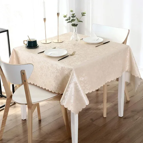 Vista 90 de Smiry Mantel Rectangular, Manteles de Vinilo Impermeables de Servicio Pesado, Cubierta de Mesa Limpiable y Lavable para Cocina y Comedor