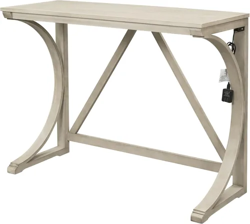 Vista 6 de Juego de mesa de comedor de 3 piezas con altura de mostrador, juego de comedor de madera maciza con 2 taburetes tapizados, mesa de comedor