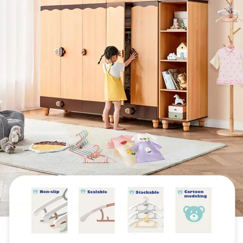 Vista 3 de JSF20 perchas ajustables para ropa de bebé, ropa de bebé, ropa de bebé, para ropa de recién nacidos, para niñas, niños y niños pequeños