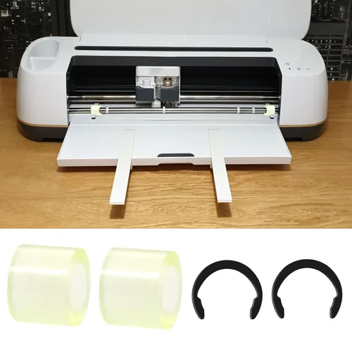 Vista 6 de Resolución de rodillos de goma de 2 piezas y 2 piezas de repuesto compatibles con Cricut Maker/Maker 3
