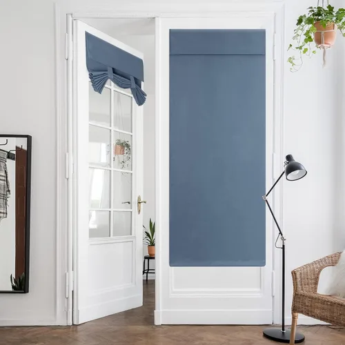 Vista 20 de HOMEIDEAS Cortinas Opacas Laterales para Puerta, Cortinas para Luz Lateral de Puerta Principal, para Ventana Pequeña, Cubierta de Privacidad