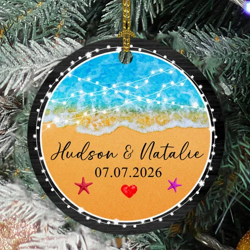 Vista 18 de Personalized 30 Years as Mr & Mrs Glass Ornament, Custom 30th Wedding Anniversary Ornaments with Names Date, Red Truck Xmas Ornament 2026, 30th