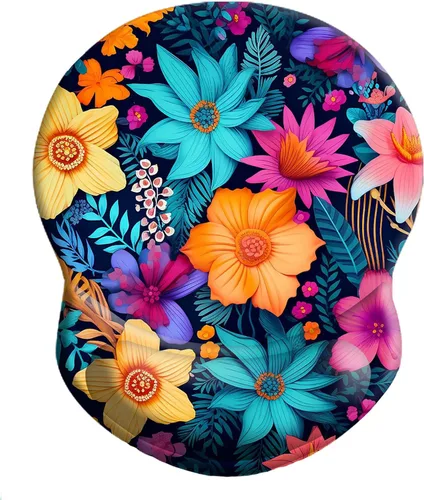 Vista 8 de Alfombrilla de mouse con soporte para muñeca, base de goma antideslizante, reposamuñecas, alfombrilla para mouse de 8.75 x 7.5 pulgadas, alfombrilla