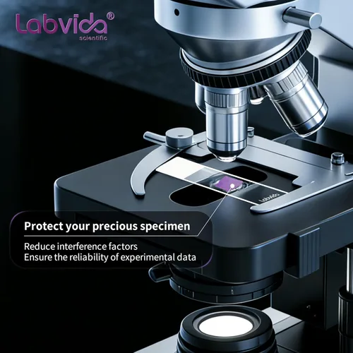 Vista 4 de 72 piezas de portaobjetos de microscopio con carga positiva, portaobjetos adhesivos hechos de vidrio super blanco, bordes finamente pulidos, área