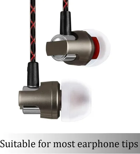 Vista 3 de Bluecell 10 pares pequeños de silicona de color transparente de repuesto para Audio-Technica Skullcandy Monster Sony Ultimate Ears Sharp Sennheiser