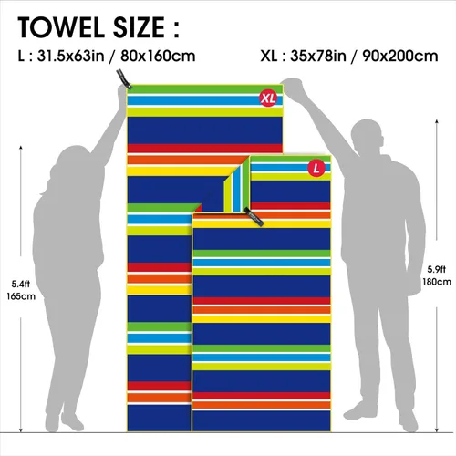 Vista 146 de 4Monster Toalla de playa de microfibra de secado rápido, toalla de viaje ligera súper absorbente para nadadores, toalla de camping sin arena
