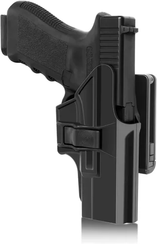 Funda Glock 19, funda de polímero OWB para Glock 19, 19X, 44, 45 (Gen 1-5), Glock 23, 32 (Gen 1-4), 60 ajustables, diestros