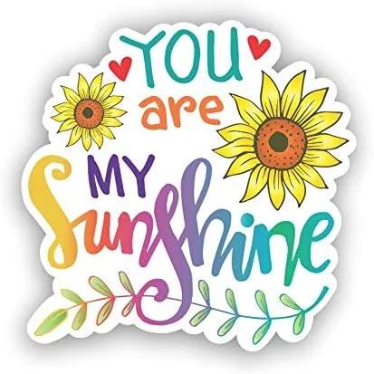 Calcomanía de vinilo con texto en inglés «You are My Sunshine» para automóviles, camiones, parabrisas, laptop, caravanas, cám