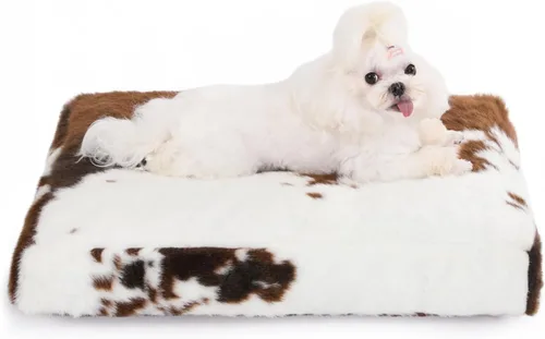 Vista 29 de Bedfolks Cama de Perrera de Felpa Impermeable para Perros, Funda Extraíble Lavable, Almohadilla de Piel Sintética para Perros y Gatos Pequeños, Negro