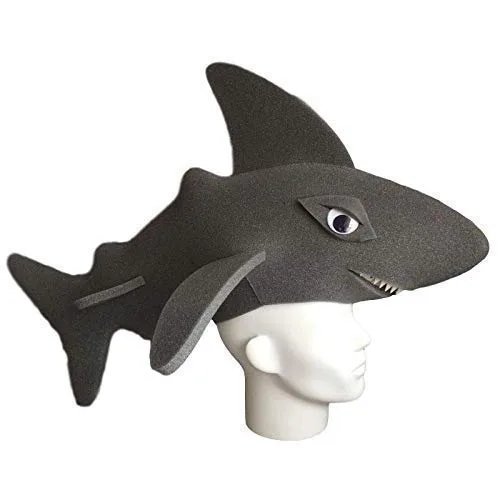Vista 5 de FOAM PARTY HATS Shark Hat - Handmade Shark Hat - Custom Shark Hat - Beach Party Hat - Photo Booth Props - Party Favors - Daddy Shark Hat