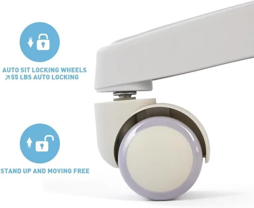 Vista 16 de COSVALVE Escritorio ajustable para niños con cajón, mesa de estudio ergonómica multifunción de 39 pulgadas de ancho con estante, escritorio Azul