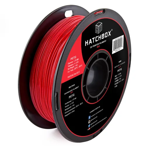 Vista 19 de Filamento para impresora 3D HATCHBOX 3D PETG-1KG1.75-BLK, Precisión Dimensional +/- 0.05 mm, Bobina de 1 kg, diámetro 1.75 mm, Negro