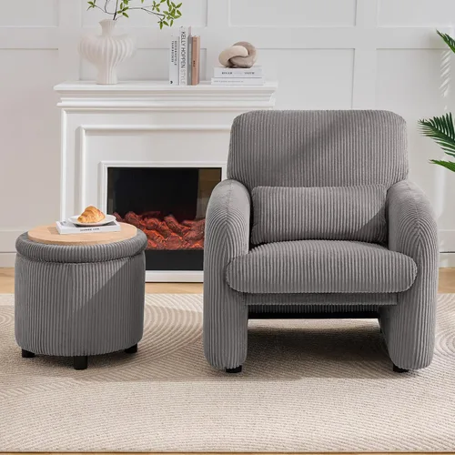 Vista 27 de WUTUTUEE Sofá biplaza de pana de 56 pulgadas, sofá biplaza de 2 plazas para espacios pequeños, cómodo sofá de dos plazas tapizado moderno