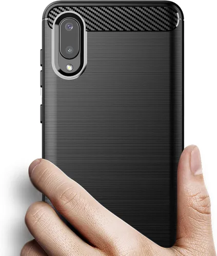 Vista 3 de Osophter Para Samsung Galaxy A02 Caso: Cubierta protectora de goma TPU flexible de absorción de golpes para Samsung Galaxy A02 (negro)