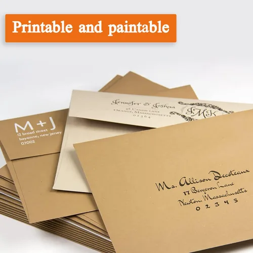 Vista 2 de Sobre pequeño A1 – Mini sobres de papel kraft marrón Autosellado Sobres de tamaño perfecto para personalizar tarjetas de regalo, sobres de boda