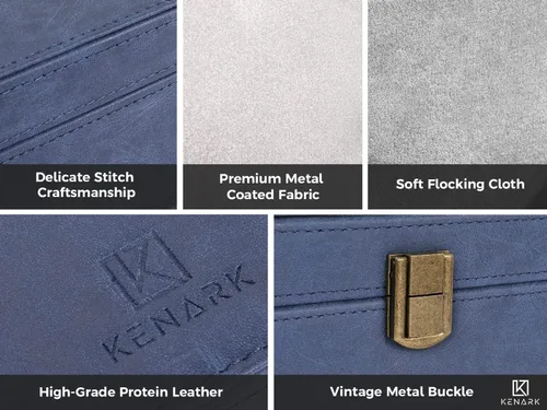 Vista 6 de KK6M-BL Faraday - Caja protectora para llavero, bloqueo de señal RFID, caja de blindaje para llaves de automóvil, jaula Faraday vintage antirrobo