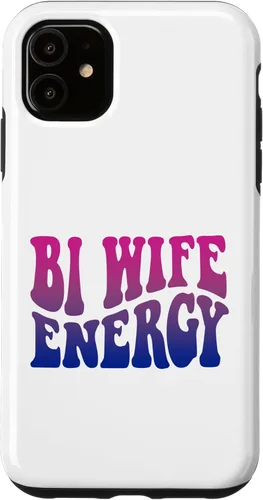 Vista 8 de iPhone 15 Pro Max Bi Wife Energy Bisexual Pride Bisexual Flag Retro Vintage Case