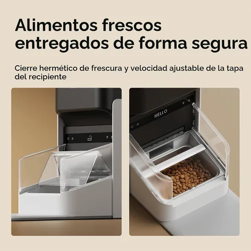 Vista 10 de PETLIBRO Alimentadores RFID para 2 gatos, sensor de collar para comidas personalizadas, reconocimiento de gatos, seguimiento de dieta y antirrobo