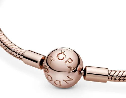 Vista 4 de Pandora - Brazalete de serpiente, brazalete con dijes, joyería Smooth Moments