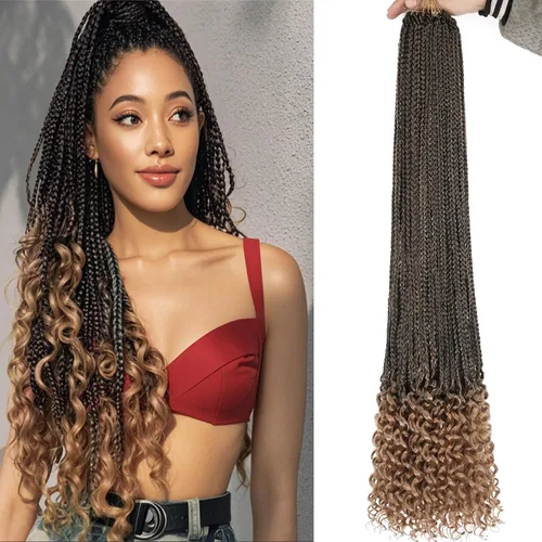 Vista 46 de Xtrend Paquete de 6 extensiones de cabello sintético de ganchillo de 10 pulgadas, sin nudos, sin nudos, 3 extensiones de cabello sintético bohemio