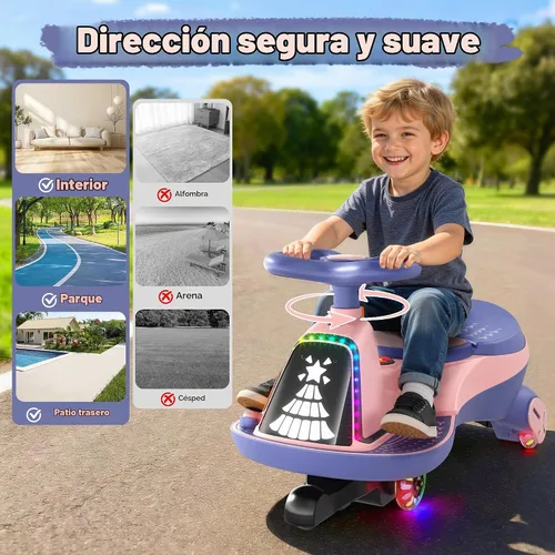 Vista 7 de ANPABO - Coche eléctrico de 6 V 7 AH para niños, 2 plazas, motor de 75 W Azul