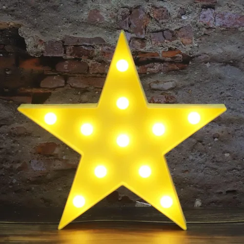 Vista 7 de Luces nocturnas LED de marquesina, funciona con pilas, lámpara de mesa de escritorio en forma de estrella para niños, bebé, niño, regalo de niña