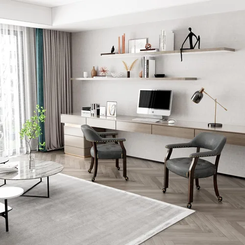 Vista 153 de Silla de comedor con ruedas, sillas de capitán con rodillos, juegos de dinette, sillas de póquer con ruedas, mesa de cocina, sillas rodantes, silla