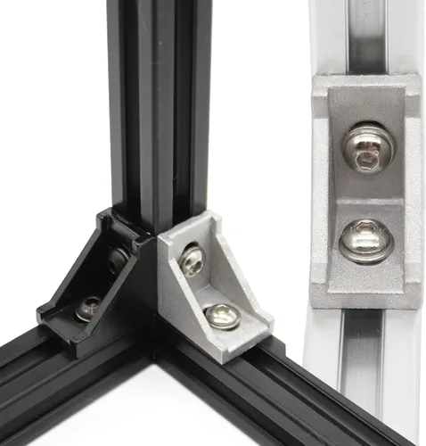 Vista 7 de 20 juegos de 10 soportes de extrusión de 1 "x 1" Serie 1010 Juego de conectores de perfiles de extrusión de aluminio, 20 piezas de 10 esquinas