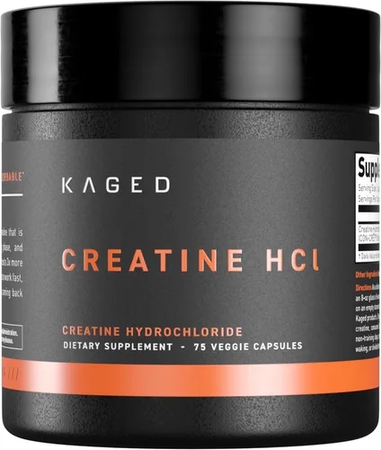 Cápsulas de Creatina HCl Kaged | 7X Concentrada vs Mono | Construcción Muscular y Recuperación | Alta Absorción | Sin Hinchazón | Creatina para