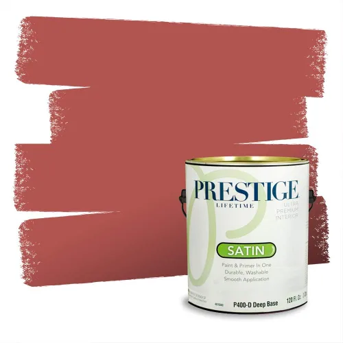 Vista 701 de Prestige Paints Pintura exterior e imprimación en uno, 1 galón, plano, coincidencia comparable de Valspar* Amber Rose*