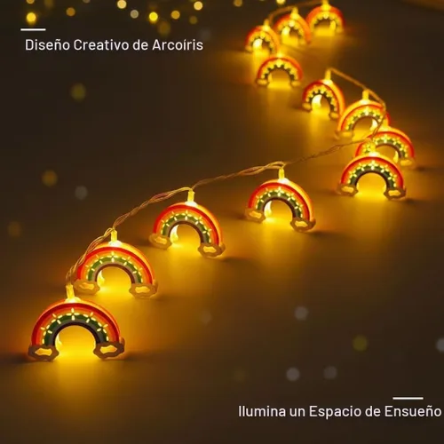 Vista 6 de Guirnalda de 10 luces LED para decoración de árbol de Navidad, Papá Noel, bastón de caramelo, muñeco de nieve, funciona con pilas, para dormitorio