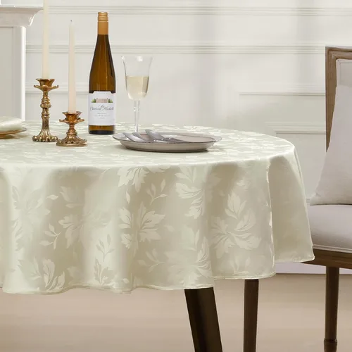 Vista 31 de Romanstile Mantel rectangular de jacquard de primavera, impermeable, diseño floral de damasco, manteles decorativos de tela pesada para cenas