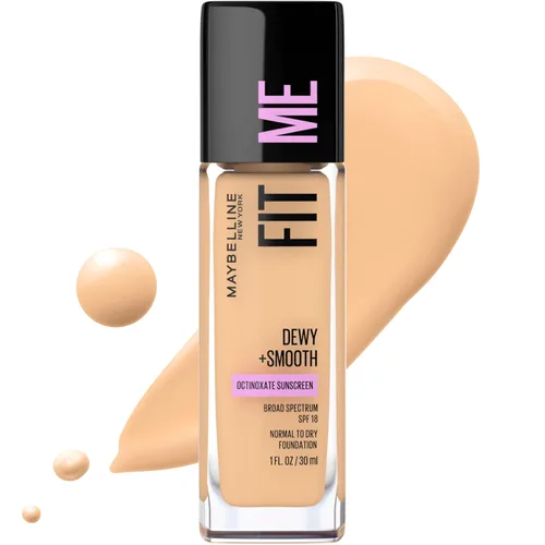 Vista 10 de Maybelline Fit Me Dewy + base líquida suave de maquillaje, Mocha, 1 unidad (el empaque puede variar)