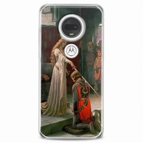 Vista 6 de Funda de TPU compatible con Motorola G9 G8 Plus G7 E20 P40 Z4 Edge 20 G22 Stylus Accolade Design Cute Edmund Leighton dibujo de silicona flexible