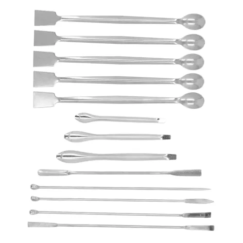 Vista 7 de Juego de 13 cucharas de laboratorio para espátula de laboratorio, juego de 13 cucharas de laboratorio