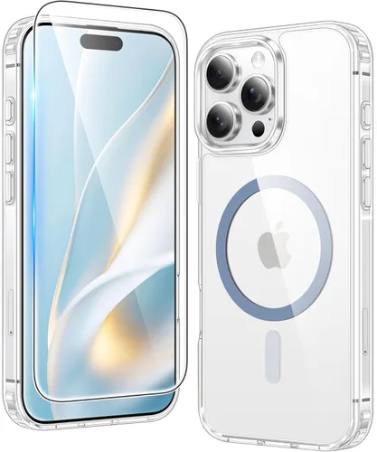 Vista 426 de FNTCASE para iPhone Air Case Clear: Fundas magnéticas para teléfono con protector de pantalla a prueba de caídas, compatibles con Magsafe, delgadas