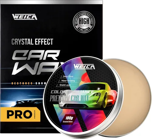 Vista 12 de Cera en pasta de carnauba con refuerzo cerámico - Protección de triple capa, repelente de polvo y brillo profundo (200g con aplicador)