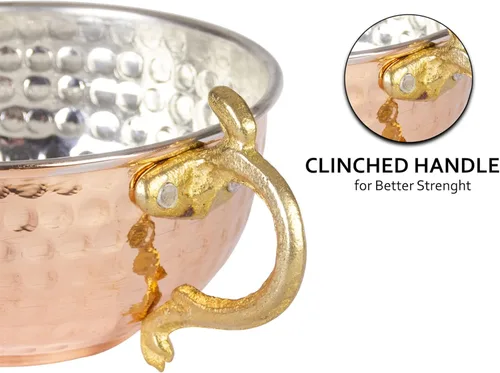 Vista 8 de JAIRESTONE Taza de espuma de cobre, accesorio de aseo tradicional martillado a mano turco, cuenco de afeitar de seguridad y soporte para cepillo