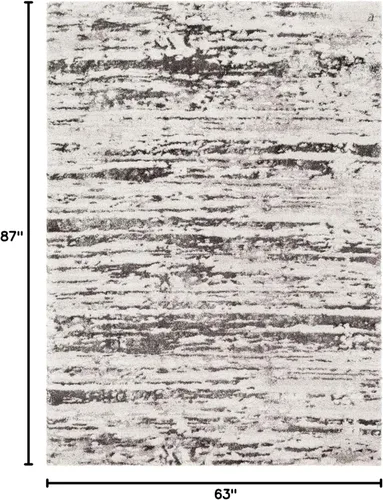 Vista 35 de Livabliss Lamarque - Alfombra moderna de pelo largo, 2 x 3 pies, gris/marfil