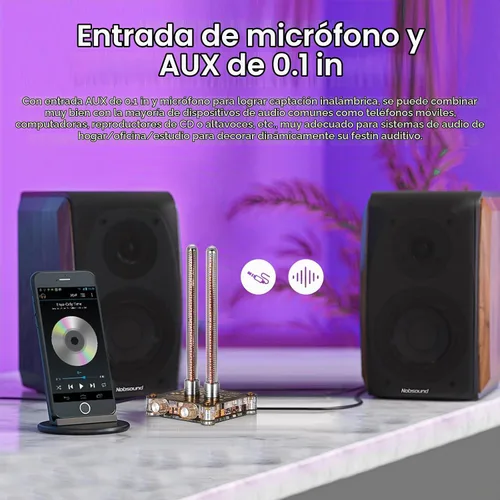 Vista 2 de Douk Audio VU9 Pixie Tube Medidor de nivel de sonido Retro Nixie Tube Audio Spectrum MIC Pickup para decoración de escritorio del hogar