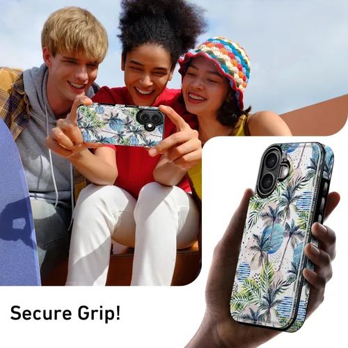 Vista 660 de LETO para iPhone 15 Pro Funda tipo cartera - Tapa tipo folio con patada - Diseños de moda - Tarjetero - Funda protectora para mujeres y niñas - 6.1