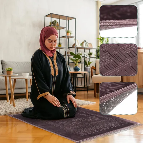 Vista 4 de Z&Z living Space Soft Padded Prayer Mat – Extra Thick Comfort Rug for Home, Travel, Meditation, and Kneeling Support