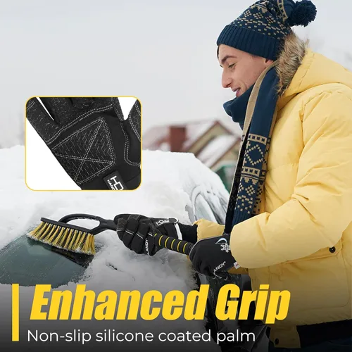 Vista 2 de HANDLANDY Winter Work Gloves, 3M Thinsulate Waterproof Insulated Glove for Men Women