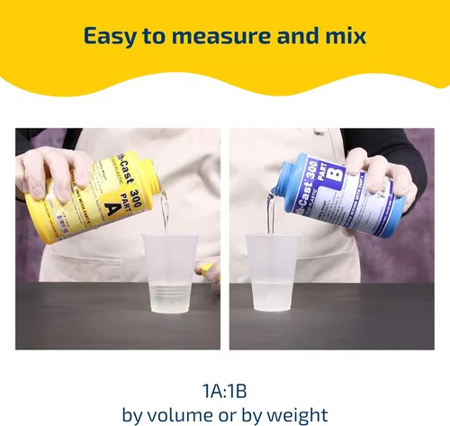 Vista 4 de Smooth-Cast 300 - Blanco brillante, plástico líquido de ultra baja viscosidad - Unidad de pinta