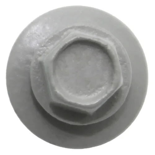 Vista 3 de 12 tornillos para techos de metal ABC gris tipo 3 de 1-1/2 pulgadas, punta de taladro de cabeza hexagonal, arandela EPDM de 9/16 pulgadas. 1 bolsa