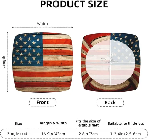 Vista 2 de Juego de 2 fundas de asiento extraíbles para silla de comedor, diseño de bandera americana, fundas elásticas para silla de oficina, cocina