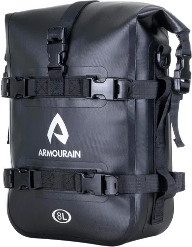 Vista 12 de Bolsa Impermeable para Parachoques de Motocicleta 6L Bolsa de Barra Antichoque de Motor con Correa para el Hombro Bolsa de Marco Lateral