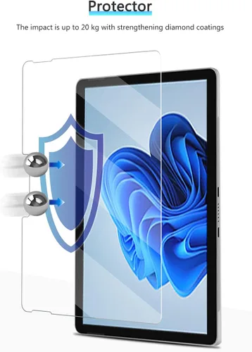 Vista 7 de OMOTON Paquete de 2 protectores de pantalla compatibles con Microsoft Surface Go 3 / Surface Go 2 / Surface Go (2021/2020/2018), vidrio templado