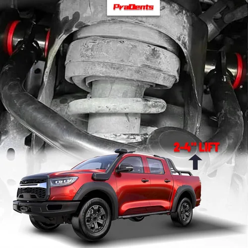 Vista 3 de Brazos de control superiores delanteros de 2-4 pulgadas para Nissan Titan 2004-2023 con rótula, brazo de control de suspensión de elevación de 2-4